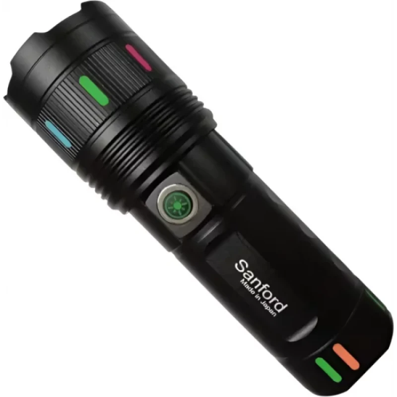 Sanford Super Bright Flashlight – White Laser LED Made in Japan 50000mAh Light