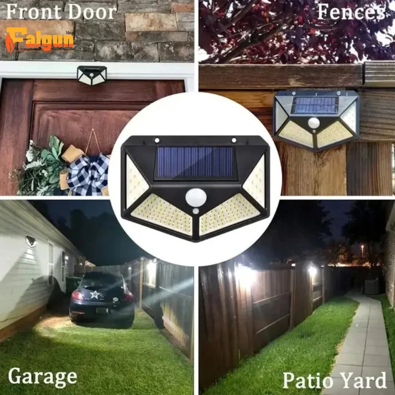 100 LED solar light